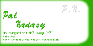 pal nadasy business card